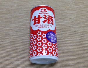 森永の甘酒の缶